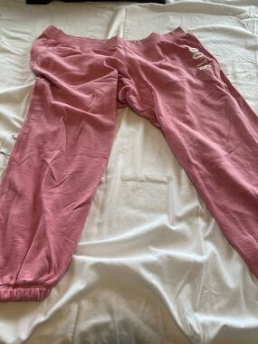 Roots Rose Pink Sweatpants with Elastic Cuffs